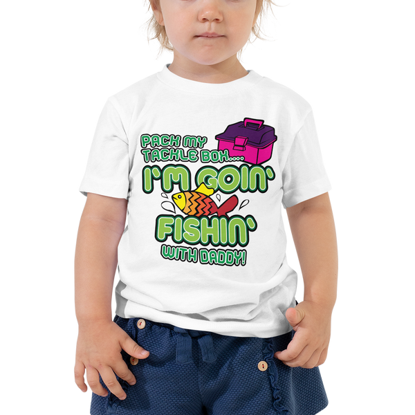 Pack My Tackle Box, 2T-4T Toddler Short Sleeve Tee (Girl-Green)