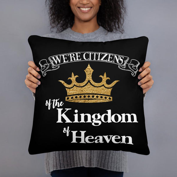 We're Citizens, Basic Decorative Pillow-White Text