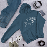 Be Careful what you Fish for, Unisex Hooded Sweatshirt-White Text