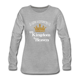 Women's Premium Slim Fit Long Sleeve T-Shirt - heather gray