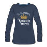 Women's Premium Slim Fit Long Sleeve T-Shirt - navy