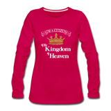 Women's Premium Slim Fit Long Sleeve T-Shirt - dark pink