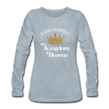 Women's Premium Slim Fit Long Sleeve T-Shirt - heather ice blue