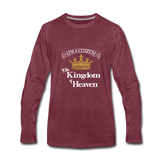 Men's Premium Long Sleeve T-Shirt - heather burgundy