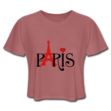 Women's Cropped T-Shirt - mauve