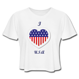 Women's Cropped T-Shirt - white