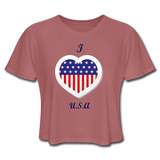 Women's Cropped T-Shirt - mauve