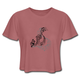 Women's Cropped T-Shirt - mauve