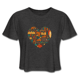 Women's Cropped T-Shirt - deep heather