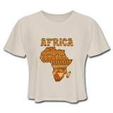 Women's Cropped T-Shirt - Africa 2 - dust