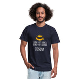 King of Kings, Unisex Jersey T-Shirt - navy