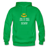 King of Kings, Unisex Gildan Heavy Blend Adult Hoodie - kelly green