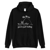 My World Unisex Adult Hooded Sweatshirt - White Text