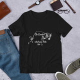 Be Careful what you Fish for, Short-Sleeve Unisex T-Shirt-White Text-two