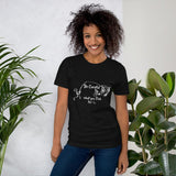 Be Careful what you Fish for, Short-Sleeve Unisex T-Shirt-White Text-two