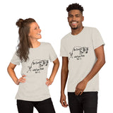 Be Careful what you Fish for, Short-Sleeve Unisex T-Shirt-Black Text-two