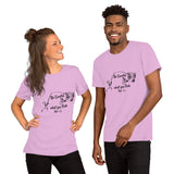 Be Careful what you Fish for, Short-Sleeve Unisex T-Shirt-Black Text-two