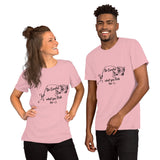 Be Careful what you Fish for, Short-Sleeve Unisex T-Shirt-Black Text-two