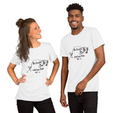 Be Careful what you Fish for, Short-Sleeve Unisex T-Shirt-Black Text-two