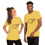 Be Careful what you Fish for, Short-Sleeve Unisex T-Shirt-Black Text-two